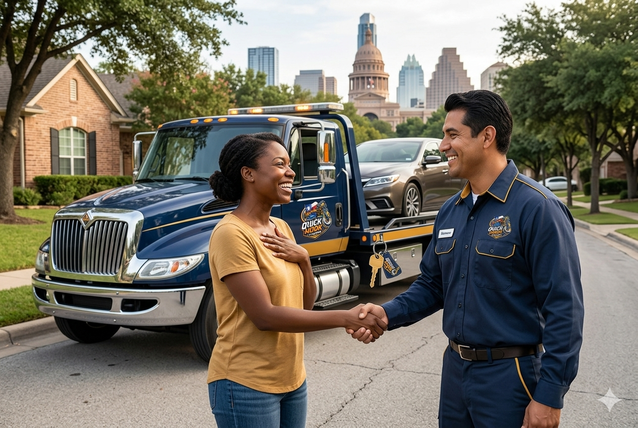 Satisfied customer with Tow ATX driver in Austin TX