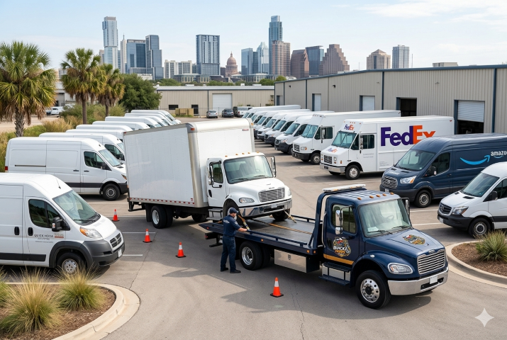 Commercial fleet towing service for Austin TX businesses