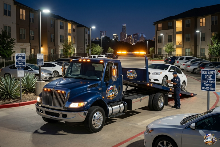 Parking lot towing and unauthorized vehicle removal Austin TX