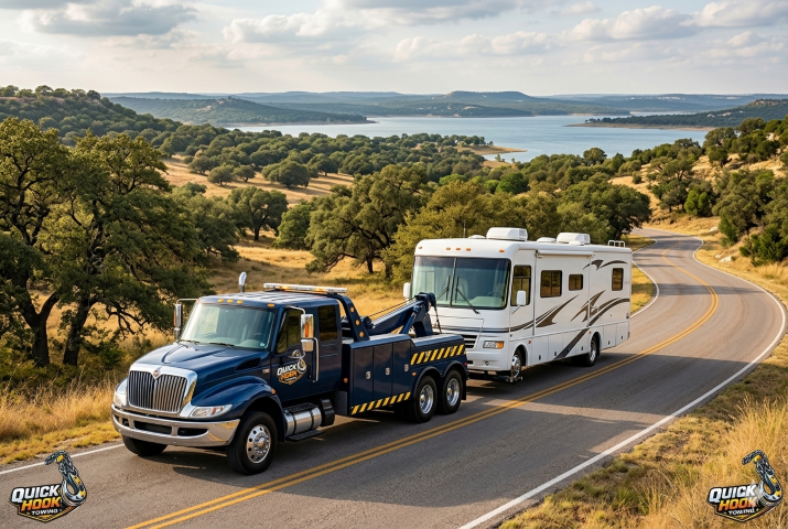 RV motorhome towing service in Austin TX